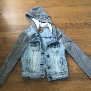 American Eagle sweatshirt Jean Jacket